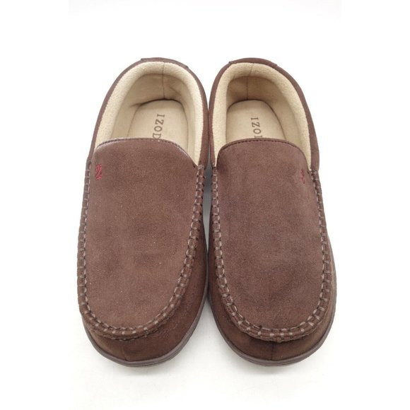 Izod Brown Moc Toe Lounge Slippers Shoes Men\'s XXL 13 - 14 main image 11